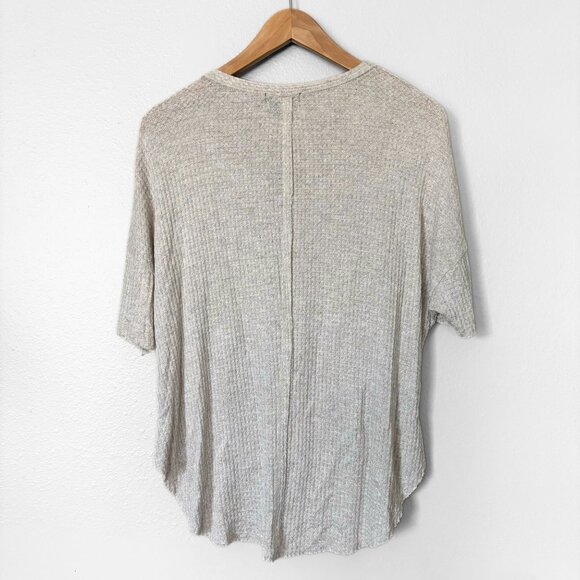 Eddie Bauer Waffle Knit Thermal Tie Front Button Up T-Shirt Womens SM Cabincore - Picture 8 of 13